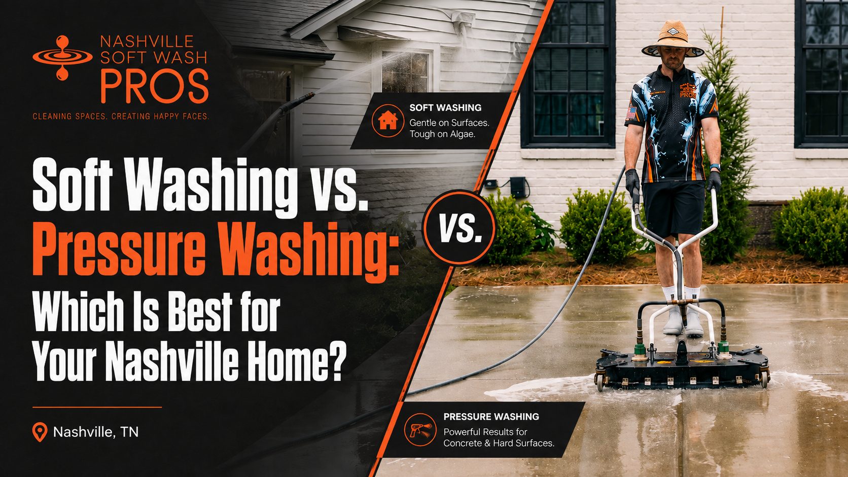 Soft Washing vs. Pressure Washing Which Is Best for Your Nashville Home